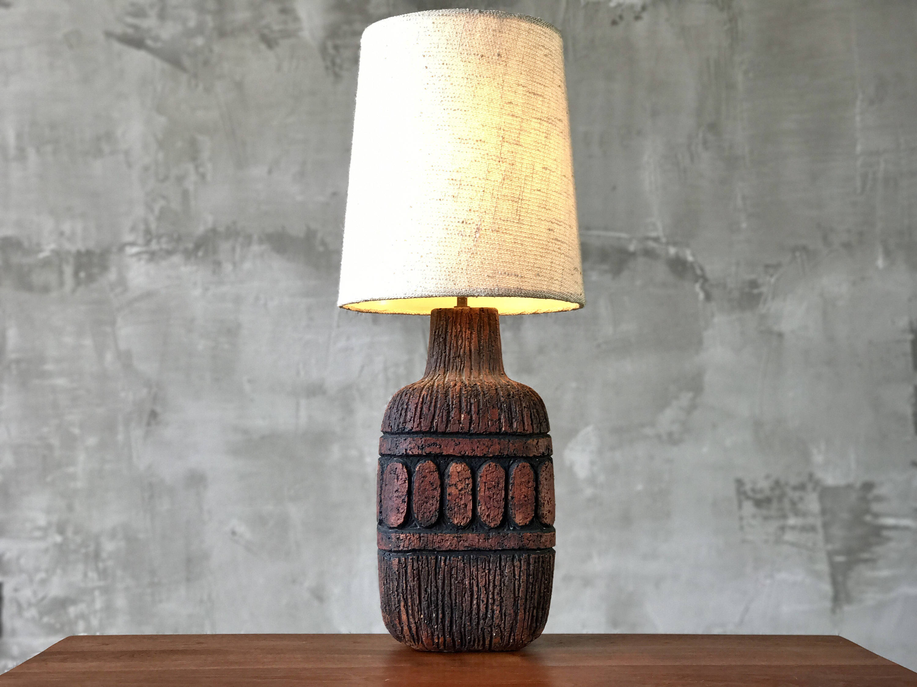 Mid Century Studio Pottery Table Lamp.