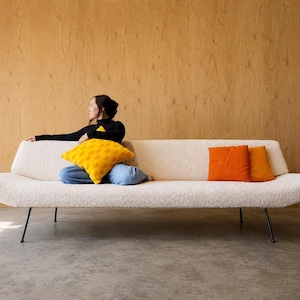 Iron Framed Sofa After Adrian Pearsall