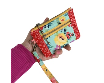 Mini Blossom Wallet PDF Sewing Pattern, Zippered Coin Purse Tutorial