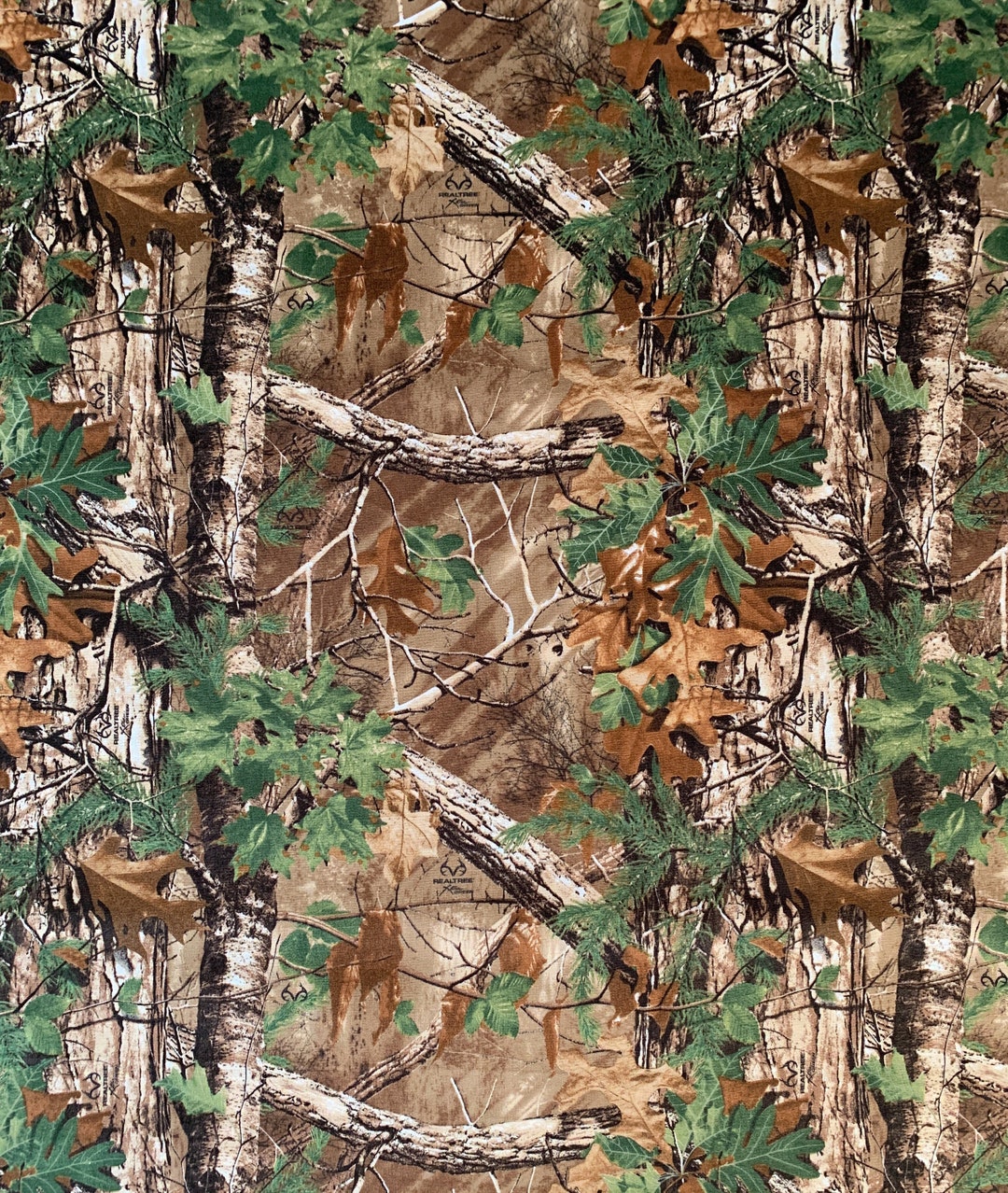100 Cotton Realtree Timber Xtra Green, Jordan Outdoor Enterprises Licensed Camouflage Fabric