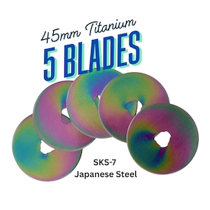 45 mm Rollschneidklingen, Hartmetall SKS-7 mit Titanbeschichtung für Haltbarkeit und Stärke, Ersatzklingen für Olfa, DAFA, Truecut,