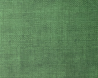 Hunter Green Basketweave Cotton Fabric, Quilting Material, 45" Wide