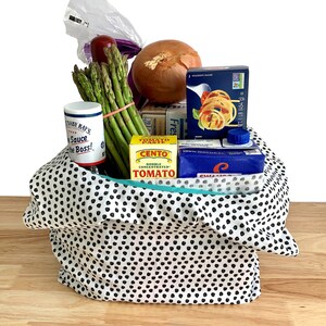 Vikbara shoppingkassar med bärväska PDF-sömnadsmönster bild 4