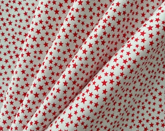 Katoenstof rode sterrenprint, patriottische quiltkleding