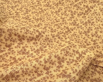 Golden Foliage Cotton Fabric, Quilting & Home Decor, Floral Fabric