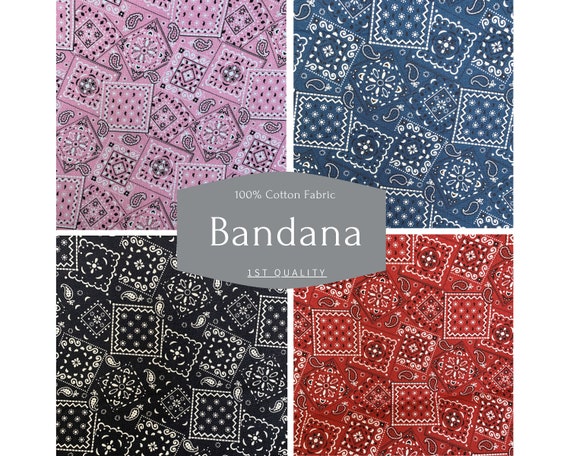 vereist stuk Koninklijke familie Bandana stof 100% katoenen stof op maat gesneden en half - Etsy Nederland