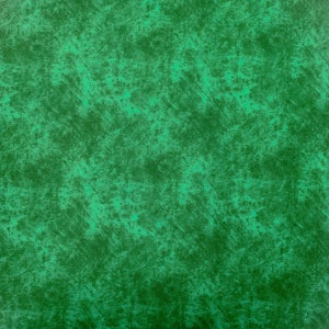 Hunter Green Grunge Paint Cotton Fabric, Quilting Weight
