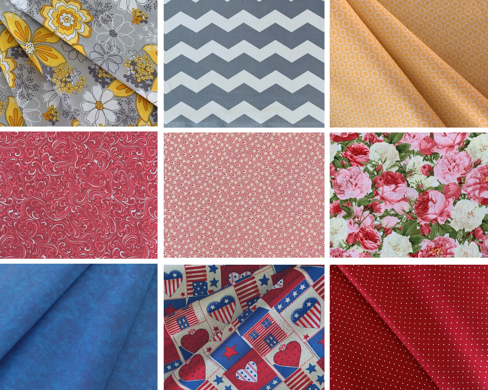Clearance Fabrics 100% Cotton Quilting Fabric by the Yard and | Etsy