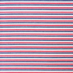 Baumwollstoff mit Sterne, rot, blau & weiß gestreift