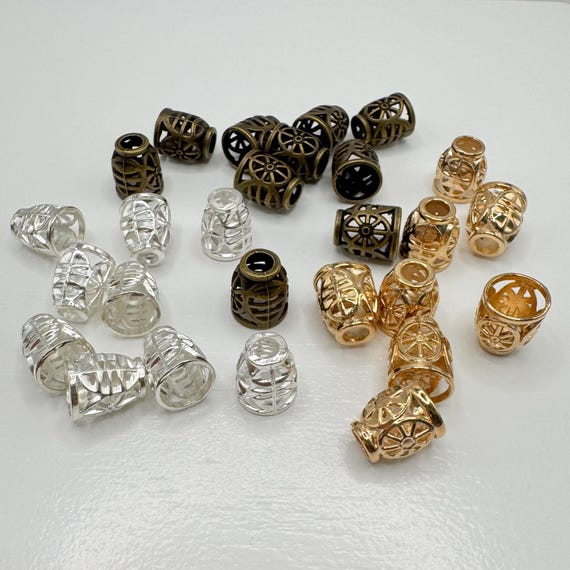 Metal Cord End Caps, Bell Shaped Toggles, DIY Jewelry Hardware, Silver, Gold, Gunmetal, Bronze