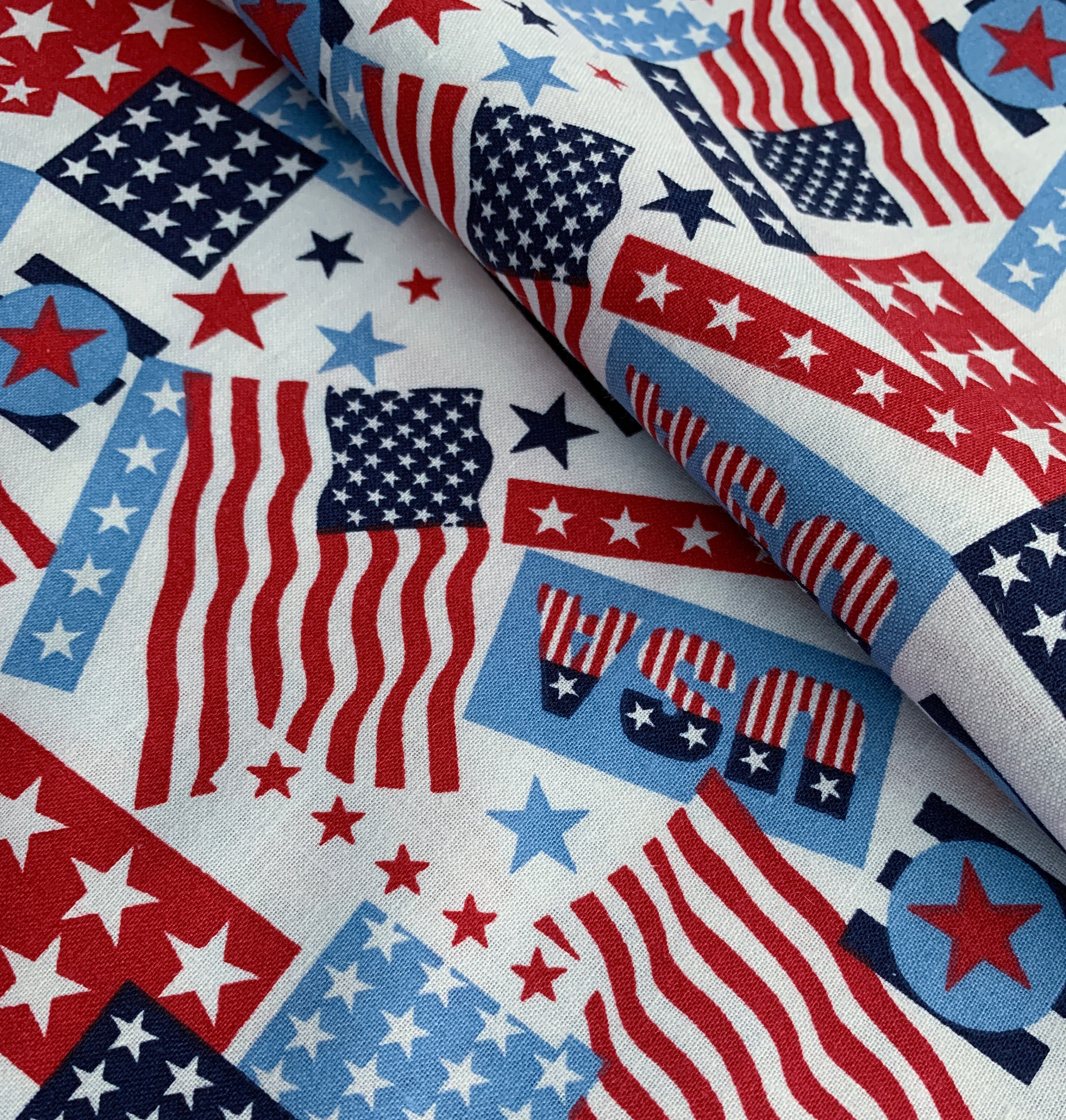 アメリカ国旗のコットン生地、愛国的なキルティングアパレル - Etsy 日本