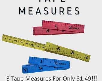 Cinta métrica flexible para costura, 150 cm (60"), ¡3 por el precio de una!