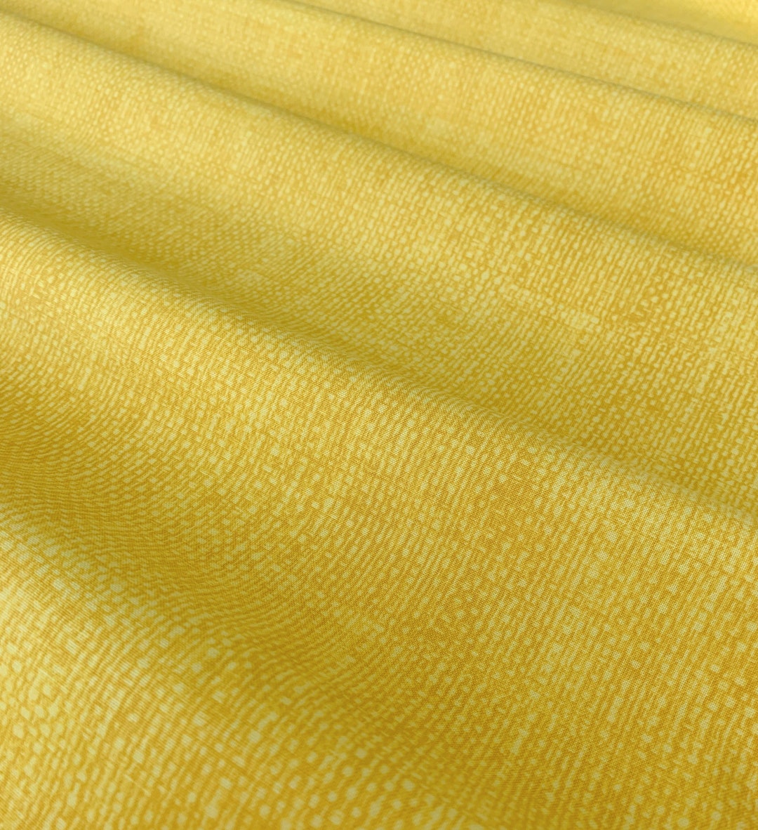 Yellow Basketweave Print Cotton Fabric, 100 Cotton, 1st Quality