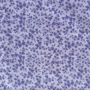 100% Cotton Foliage in Lilac, Small Floral Print Fabric, Quilting Cotton, Apparel Fabric, Sold by the Half Yard and Full Yard,