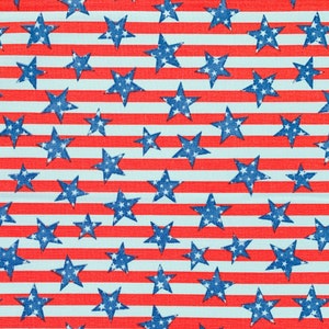 Stars and Stripes Patriotic Fabric, 100% Cotton Fabric, Quilting Cotton, Apparel Fabric, Sold by Quarter, Half & Full Yard,