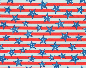 Patriottische stof met sterren en strepen, 100% katoenquiltstof