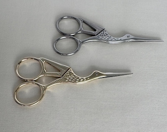 Crane Sewing Scissors, Stork Bird Embroidery Scissors, Stainless Steel