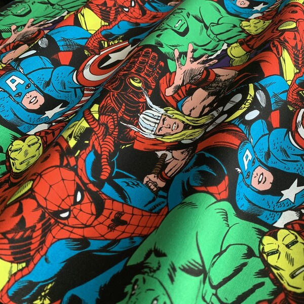 Super Hero Fabric by the Yard - Etsy