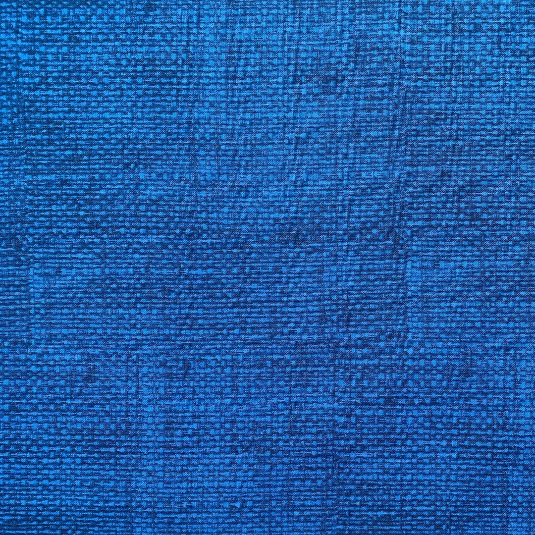 Royal Blue Basketweave Cotton Fabric by the Yard, Half Yard, Quilting