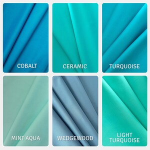 Telas lisas 100% algodón, precio por medio metro, ¡más de 50 colores! imagen 3
