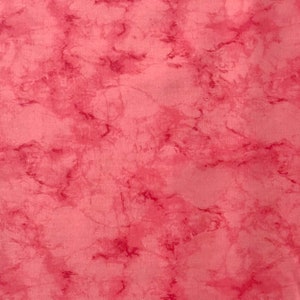 Coral Marble Cotton Fabric, 100% Cotton, 1st Quality, Quilting Weight Cotton Fabric, Coral Blender Fabric by the Yard, Half Yard, Home Decor