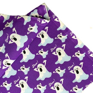 Ghosts on Purple Cotton Fabric Halloween Fabric by the Yard - Etsy