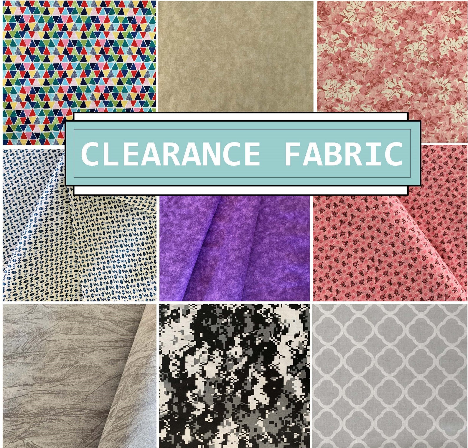 Clearance Cotton Fabric 100 percent cotton fabric by the yard Etsy