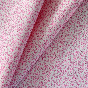 Rosa Nesselblumen Baumwollstoff, Quilting und Bekleidung 100% Baumwolle