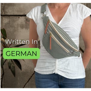 Bauchtasche, Gurteltasche, German Version Freedom Hip Bag PDF Sewing Pattern, Sling Bag Pattern, Bum Bag, Pattern Written in German
