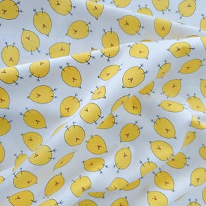 Tela de algodón con estampado de pollitos amarillos, Andover Fabrics, material para colchas infantiles
