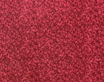 Tessuto natalizio rosso screpolato, cotone per trapuntatura