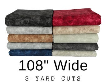 108" Wide Fabric Tonal Blenders, 100% Cotton, 3-Yard Cuts, Quilt Backing