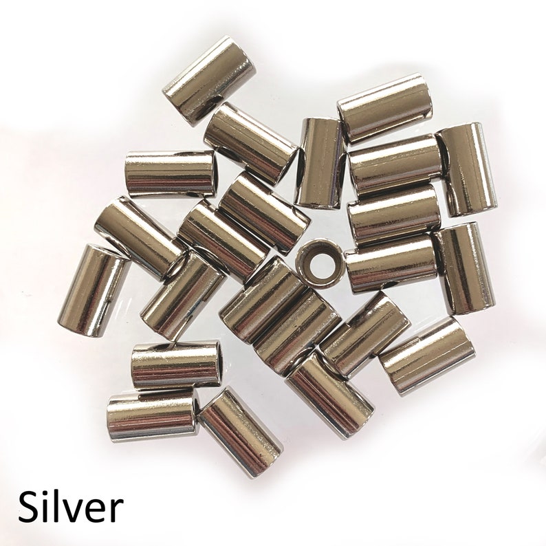 5mm Hole. Metal Ends Caps, High Quality Cord Ends, Clothing Hardware , Bag Hardware, Purse Hardware, Cord Ends, Silver, Gold, Gunmetal,Black Silver