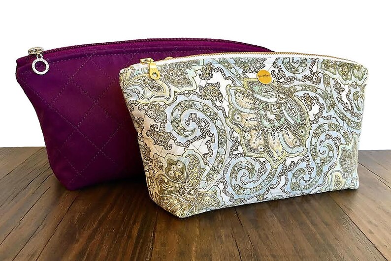 Makeup Bag PDF Sewing Pattern Zippered Bag Pattern Large Etsy