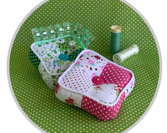 Clip & Pin Cushion Sewing Pattern, Patchwork Design (PDF Pattern)