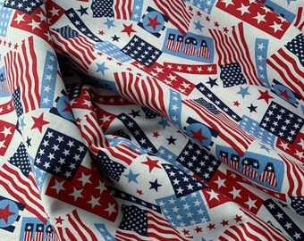 アメリカ国旗 厚手コットン製 アメリカ国旗のコットン生地、愛国的なキルティングアパレル - Etsy 日本