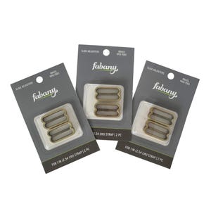 1&quot; Brass Slide Adjusters, Set of Two, Strap Adjusters for Straps and Bagmaking, 25mm Metal Slide Adjusters in Antique Bronze, Strap Slider