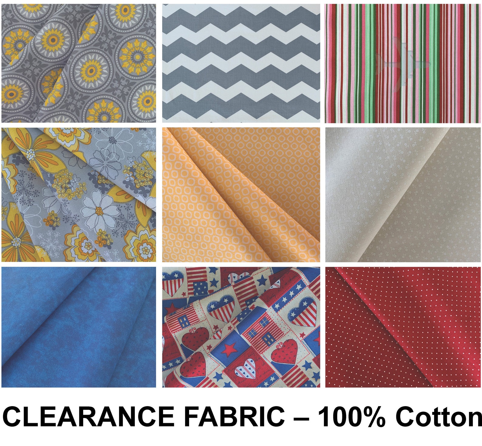 Clearance Fabrics 100 Cotton Quilting Fabric by the Yard and Etsy