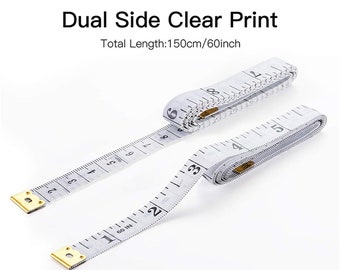 60” Measuring Tape for Sewing, White