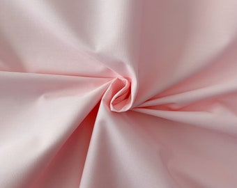 60" Shirting 100% Cotton Fabric, Premium Cotton Poplin, Jaftex, Poplin Shirting Fabric, Quality Apparel Fabric, Pale Pink