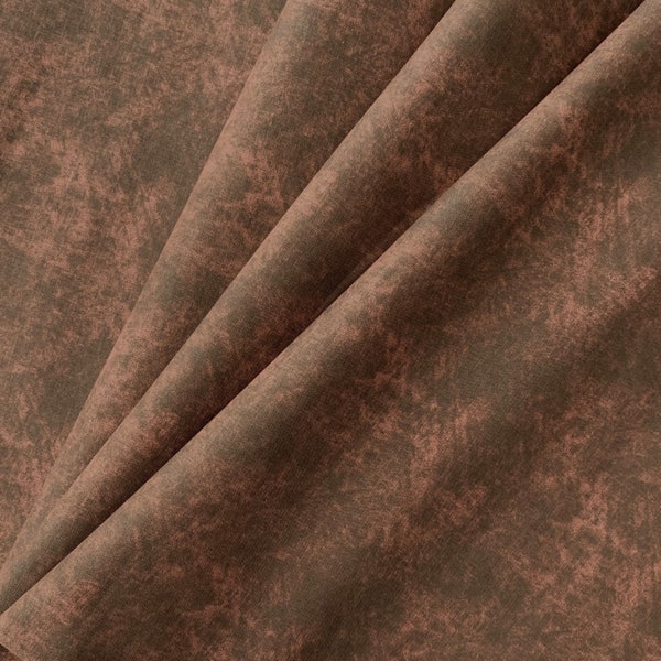 Chocolate Grunge Paint Cotton Fabric, 100% Cotton, 1st Quality, Quilting Weight Fabric, Rust Fabric by the Yard, Half Yard, Home Decor