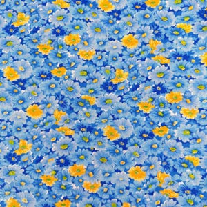 Verpackt Blau Floral 100% Baumwolle Stoff, Andenken Calico Quilting Gewicht Baumwollstoff, Viertel, Halbe, Volle Yard