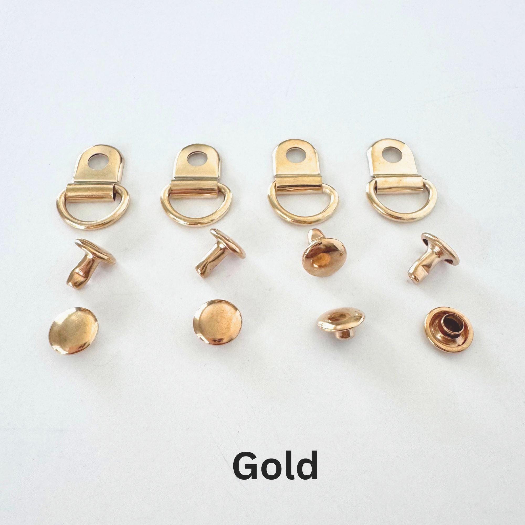 D Rings With Rivets D-ring Rivet Set for Purse Straps, 4 Full Sets Included - Etsy