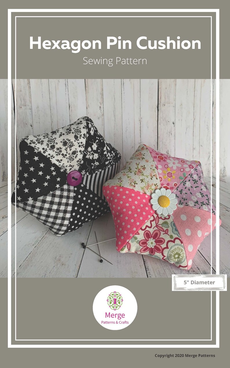 PDF Pin Cushion Sewing Pattern Hexagon Pin Cushion Pattern Etsy