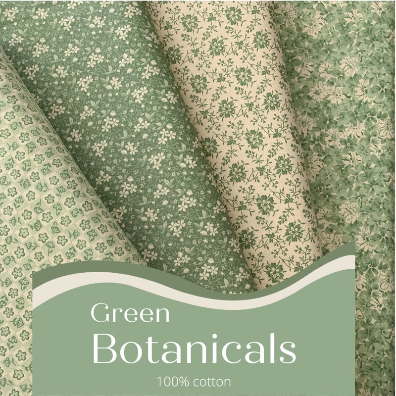 Pre-Cut Satin Floral Print Fabric By Yard | Ready To Ship | Sage Bouquet main image 0