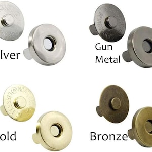 Magnet Geldbörse Snap 2er-Set, 18 mm Snap-Sets vier Farben, 3/4-Zoll-Magnetverschluss, Magnetverschluss, Magnetverschluss für Taschen und Taschen
