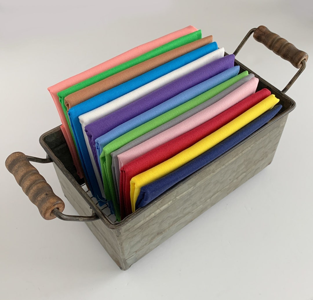 1 Pound Cotton Solids Fabric Remnants, Premium and 1st Quality Quilting