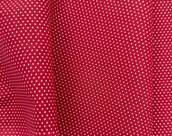 Tela de algodón Pindot roja, para acolchado, 114 cm de ancho