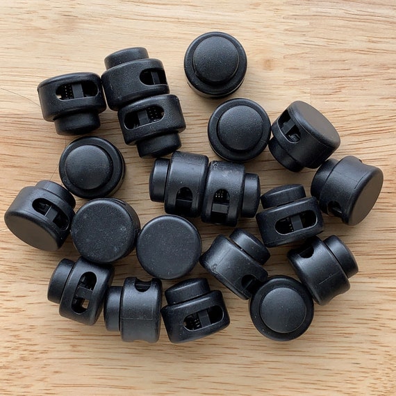 Plastic Toggle Cord Locks, Double Hole Spring Stop, Craft Supplies