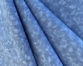 100% Cotton Fabric in Wedgewood Blue Blender, Quilting Cotton, Apparel & Craft Blue Marble Fabric, Cotton Fabric by the Yard, Half Yard